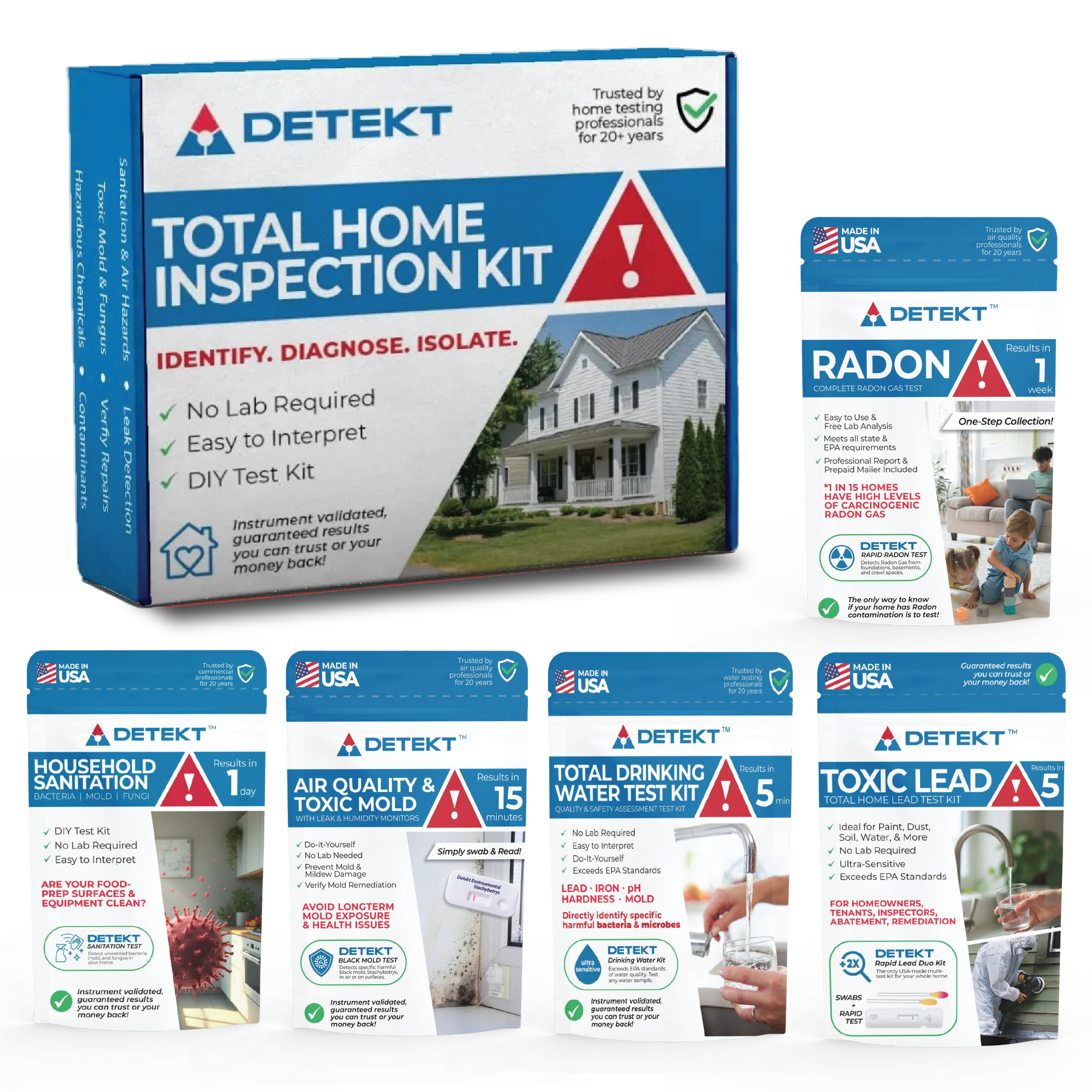 Home mold bacteria test kit for DIY inspection - Detekt Rapid Tests