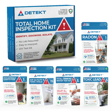 Essential Home Inspector Kit for DIY mold, bacteria, and fungus testing on surfaces and water, made in USA