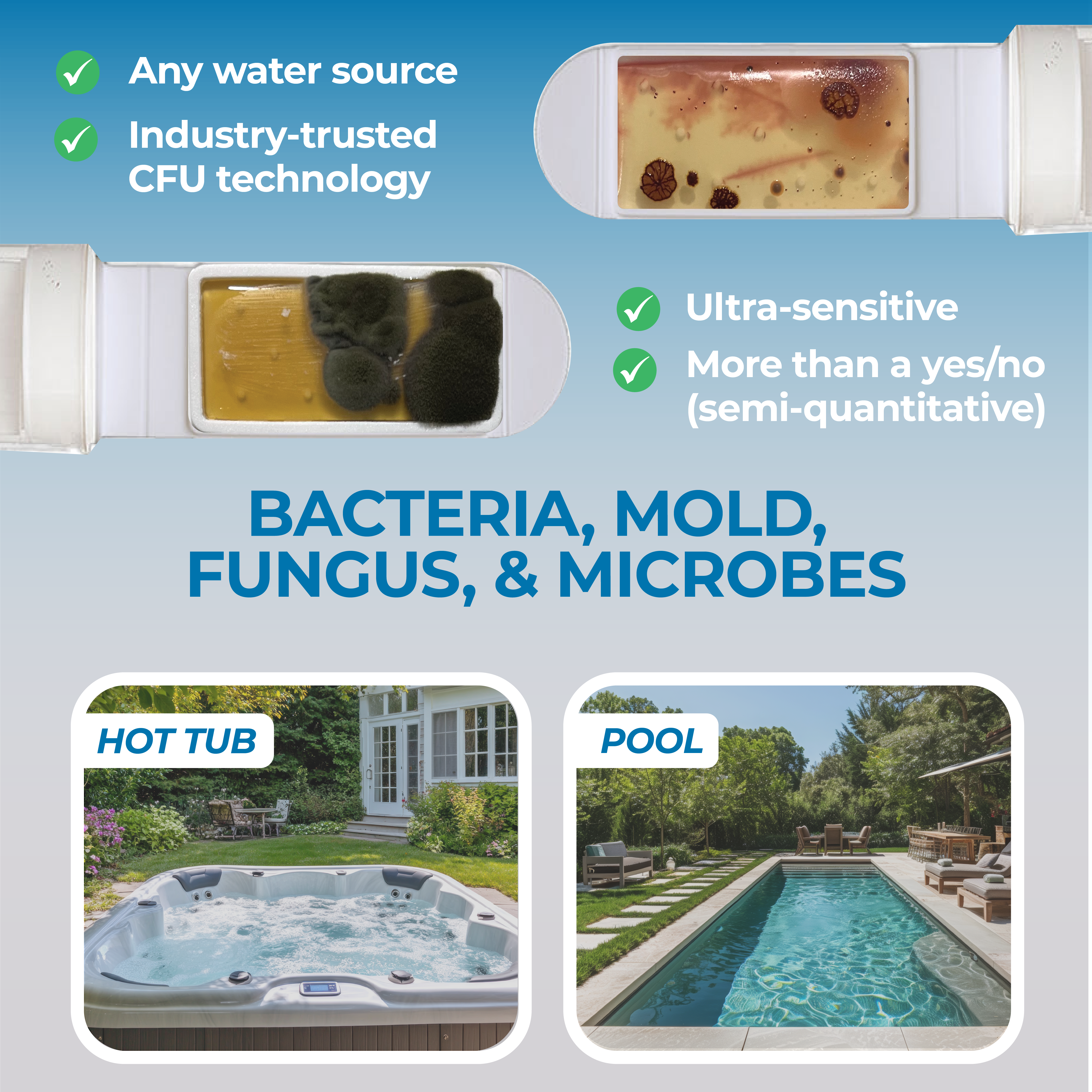 Pool, Spa, & Hot Tub Water Bacteria Test Kit